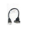 Cable de extensión HDMI macho a hembra con orejas con agujeros para tornillos se puede fijar cable de datos de extensión HDMI versión 1.4