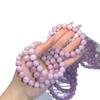 Venda Direta de Fábrica Pulseira de Kunzita Natural de Círculo Único Roxo Taro Romântico Efeito Olho de Gato Corpo Flexível de Creme Lindo