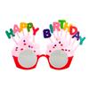 Pequeno Livro Vermelho Feliz Aniversário Decoração de Bolo Aniversário Óculos Engraçados Óculos de Festa de Aniversário Selfie Adereços