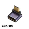 Adaptador HDMI 8K de Alta Definición Macho a Hembra Tipo Codo Tipo C Tipo D TV Computadora Proyector Pantalla Tipo U Proyección Uhd2.1