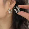 Brincos Grandes de Metal Preto com Rombos Exagerados Europeus e Americanos para Mulheres, Design de Nicho Geométrico, Novos Brincos de Moda Exagerados Tendência