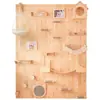 Accesorios para Marco de Escalada para Gatos con Tablero Perforado para Apartamentos Pequeños, Escalera de Escalada para Gatos que Ahorra Espacio, Casa para Gatos Montada en la Pared, Estante Integrado para Gatos, Tabla de Salto para Gatos