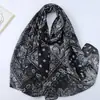 Patrón Paisley Cuadrado 60 Hilos Satín Exportación Directa de Fábrica Bufanda Larga Transfronteriza Tacto Algodón-Lino Bufanda Chal de Primavera-Verano para Mujer