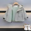 Chaqueta con Bolsillo con Cremallera para Niños 2026 Nuevo Otoño, Cortavientos de Estilo Coreano de Moda para Primavera y Otoño para Niños, Fresca y Elegante para Niños Pequeños