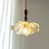 Luminária de Teto Vintage Estilo Francês em Forma de Pétala para Corredor, Varanda, Escada de Luxo Leve, Closet, Hall de Entrada e Vestíbulo Pequeno Pendente