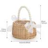 Nuevo Internet Celebrado Decorativo Portátil Cesta de Flores Embalaje Flores Cesta de Flores Hecho a Mano Ratán Flor Arte Floral Regalo Paja Madera Piezas de Madera