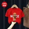 Roupa Infantil Meninos Verão Camiseta 100% Algodão 2026 Novo Estilo de Verão para Crianças Maiores, Blusa de Verão Elegante de Manga Curta para Meninos