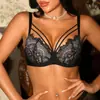 Sutiã Sexy de Renda Transparente Estilo Europeu e Americano Mais Vendido na Fronteira, Lingerie Respirável Push-Up Fina para Mulheres [Processamento Personalizado]