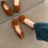 Zapatos retro de corte bajo para combinar con faldas, nuevos zapatos planos de resorte 2026 para mujer, zapatos de abuela de suela blanda, zapatillas de ballet, zapatos de noche