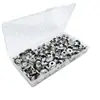 Broches de Presión de 15 mm en Caja, 50 Juegos de Tornillos de Acero Inoxidable de Cobre, Broches de Hebilla Grandes Blancos, Botones de Lona para Lona para Uso Transfronterizo