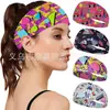 Moda Europea y Americana para Mujer, Estampada, para Viaje, Fiesta, Absorbente de Sudor, Transpirable, para Yoga, Running, Fitness, Deportes, Cinta para la Cabeza