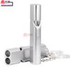 Silbato de Supervivencia para Exteriores de Alta Frecuencia Plano de Aleación de Aluminio Doble Frecuencia Silbato de Supervivencia Doble Tubo Metal Portátil Llavero