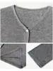 Cárdigan protector solar de seda de hielo gris para mujer, chal fino de verano, camisa para aire acondicionado, chaqueta de punto, top corto de manga larga
