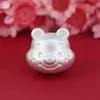 Plata Pura 999 Winnie the Pooh Cuentas Separadoras de Dibujos Animados Accesorios para Pulseras DIY Cuentas Separadoras Lindas de Plata de Ley