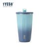 TYESO Taishuo nueva taza de café de acero inoxidable, vaso con pajilla para coche con aislamiento de hielo, botella de agua de gran capacidad al vacío