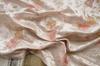 Vestido drapeado de estilo antiguo con flor grande, moda, tela jacquard, ropa de primavera y otoño, vestido elegante, tejido de seda dorada teñido en hilo