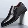 Superventas de Amazon Transfronterizo Tallas Grandes Zapatos de Cuero para Hombre Punta Fina Casual de Negocios Sin Cordones Formales Zapatos de Hombre 660126