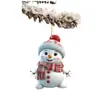 Nuevo producto transfronterizo: Colgante de coche de muñeco de nieve navideño de dibujos animados lindos y árbol de Navidad, colgante acrílico