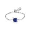 Novo 925 Prata Esterlina Cor Dezembro Nascido Dia Anel de Corrente Elástica Personalidade Feminina Nicho Estilo Empilhado Pulseira