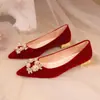 Zapatos Rojos de Boda para Novias, Punta Fina Poco Profunda, Adecuados para Vestidos de Novia Principales, Tacones Altos, Tacones Gruesos Cómodos, Zapatos de Tacón Medio para Mujer Talla Grande