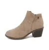 Botas Chelsea Tmeu com Zíper Lateral, Camurça, Bico Fino, Salto Quadrado, Cano Curto, Nova Coleção Outono/Inverno 2026, Tamanho Grande, Botas da Moda