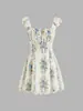 Estilo de CelebridadVestido tipo tank de estilo americano, vestido camisola de verano, vestido floral 8677