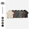 BLACKARMADA Chaqueta Estilo Montaña para Exteriores Camisa de Trabajo Retro Multibolsillos Holgada de Manga Corta para Hombre SD850