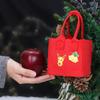 Bolsa de manzanas creativa para decoración navideña, bolsa de regalo de dulces para niños, bolsa de tela de fieltro, bolsa de mano DIY