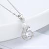 Joyería de Plata Pura, Exquisito Collar Estilo Hada Coreano, Colgante de Calabaza, Cadena para Clavícula, Regalo para Novia o Mejor Amiga, Diseño Geométrico