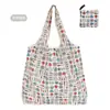 Bolsa de Tote de Compras Floral Grande de 190t en Stock de Gran Venta, Bolsa de Poliéster al por Mayor, Bolsa Plegable, Bolsa de Regalo Promocional
