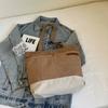 Bolsa de Lona para Mulheres, Grande Capacidade, Novo Modelo 2026, Bolsa de Ombro Casual Versátil, Bolsa para Aula de Estudante Universitário, Bolsa Tote para Aulas Particulares