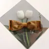 Outono e Inverno Atmosfera Preguiçosa Retrô Veludo Camada Dupla Laço Grampo de Cabelo DIY Clipe Lateral Adorno de Cabeça Broche Acessórios de Roupa