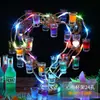 Estante para Cócteles Luminoso Creativo Barra KTV Estante para Copas de Cóctel Estante para Champán Forma de Corazón Soporte para Copas Bala