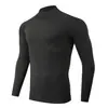 Amazon Venta Caliente Transfronteriza Ajuste Delgado Manga Larga Rayas Fitness Entrenamiento Versátil Hombres Secado Rápido Ropa Estilo Otoño/Invierno