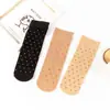 Nuevas Medias de Terciopelo Rectas Engrosadas de Puntos para Primavera, Absorbentes de Sudor, Transpirables, Sexy, Venta al por Mayor en Puestos Callejeros