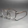 Gafas Ópticas Poligonales de Bloqueo de Color de Moda y Exquisitas para Protección Ocular, Versátiles Estilo Ins Europeo y Americano, Gafas Anti-Luz Azul Sin Graduación Wm86077