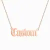 [Personalización Privada] Collar con Colgante de Letra Moderno y Creativo de Acero Inoxidable Electrochapado en Oro de 18 Quilates con Nombre Personalizado