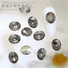 Broca de unha cinza marrom de alta qualidade Joias Cristal fundo pontudo Diamante grande Machado de amor Coração torto Quadrado gordo Acessórios em formato de unha
