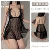 Fim de Temporada Sexy Renda Francesa Transparente Camisola com Suspensório Massagem com Pérolas Lingerie Sexy Tentação Transparente Pijama 9087