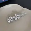 Pasador de Flor de Pedrería Exquisito Super Brillante, Pinza Lateral de Moda de Lujo Ligero, Pinza para Fleco, Pasador Dulce, Pinza para el Cabello para Cabello Suelto