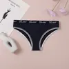Em estoque Letras europeias e americanas cor sólida Lingerie feminina para meninas Calcinhas japonesas respiráveis confortáveis sexy atacado