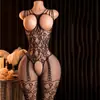 Temu Popular Lencería Sexy Body de Malla Transparente con Abertura en la Entrepierna Ropa Sexy de Malla Transparente Etiqueta de Amazon Shein Dropshipping