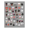 Redanco Nuevas Pegatinas para Uñas de Mickey Mouse con Dibujos en Relieve 5D Calcomanías Adhesivas Tridimensionales para Uñas Venta al por Mayor