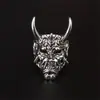 Anillo Prajna Máscara Nueva de Aleación Calavera Hip-Hop Anillo Bicolor Anillo Personalizado de Nicho Transfronterizo Europeo y Americano