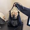 Bolso de Moda para Viajeros de Gran Capacidad para Mujer 2024 Nuevo Diseño Nicho Vintage Bolso Tote Texturizado de Hombro y Axila