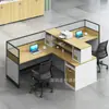 Escritório direto da fábrica, conjunto de mesa e cadeira para funcionários, porta-cartões, simples, moderno, seis lugares, mesa para funcionários, escritório financeiro