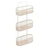 Prateleira Oval com 3 Níveis 26cm x 11cm x 61cm Branco Off Metal - Wolff