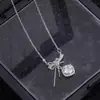 Collar de lazo estilo coreano con circonita para mujer, nicho, alta gama, lujo ligero, personalidad, cadena para la clavícula versátil, nuevos accesorios al por mayor