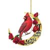 Nuevo Producto Transfronterizo Pájaro Rojo Acrílico Colgante para Coche Colgante para Mochila Hogar Decoraciones de San Valentín Navidad