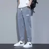 Jeans joggers de cordones para hombre de primavera y otoño transfronterizos, corte holgado, cintura elástica, marca de moda, ropa de trabajo, casual, pantalones largos versátiles